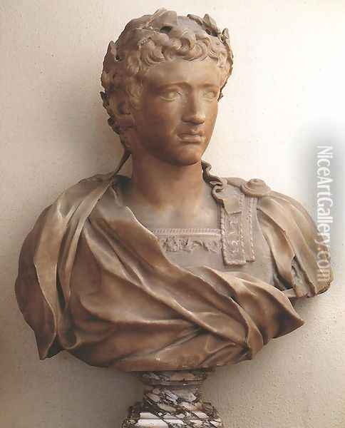 Bust of Young August Oil Painting - Pierre Puget