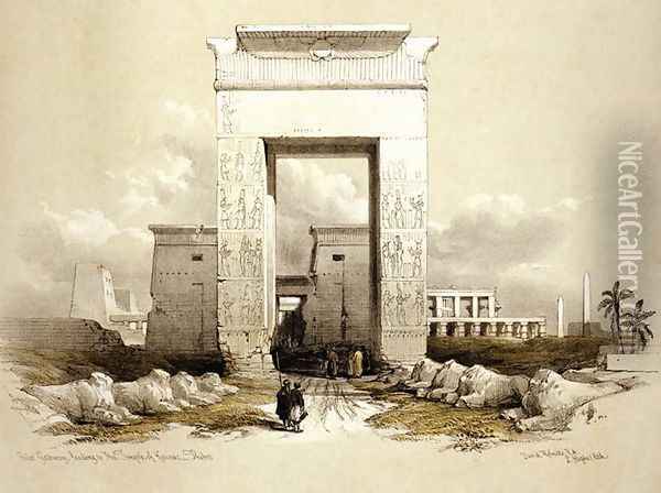 01 Great Gateway leading to the Temple of Karnac, Thebes for Eygpt and Nubia Oil Painting - David Roberts