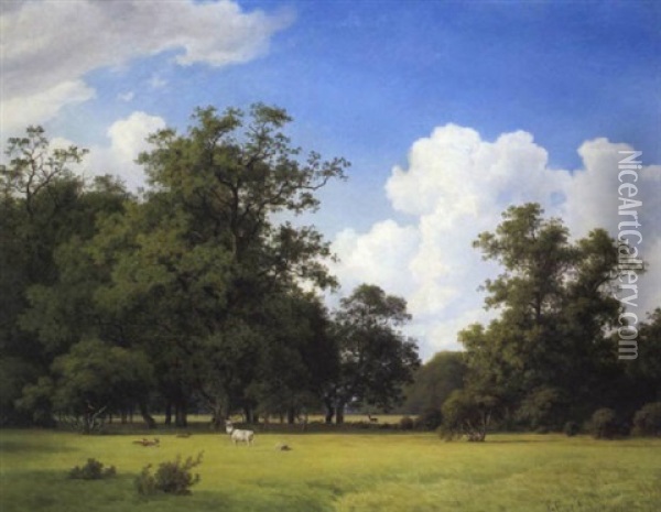 Im Tiergarten Oil Painting - Georg Emil Libert