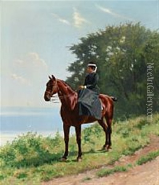 Rosalie Holm On Her Horse 