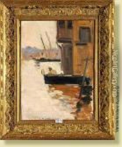 Pecheur A Venise Oil Painting - Enrique Martinez Cubells y Ruiz
