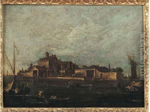 Vue De L'isola De San Jacopo Di Paludo Oil Painting - Francesco Guardi