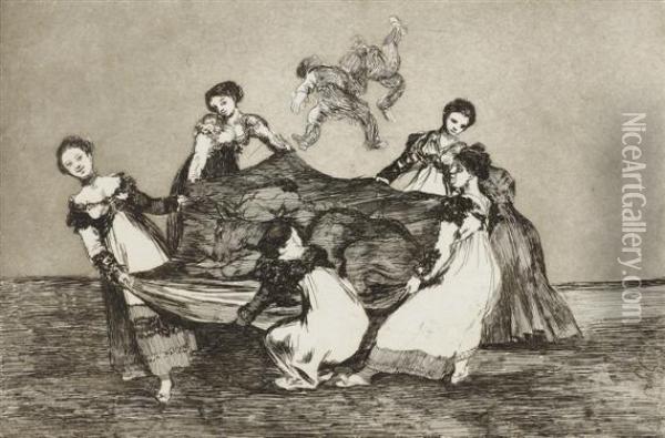 Disparate Femenino Oil Painting - Francisco De Goya y Lucientes