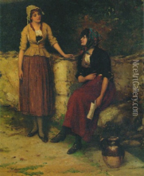 The Love Letter Oil Painting - William Oliver the Younger