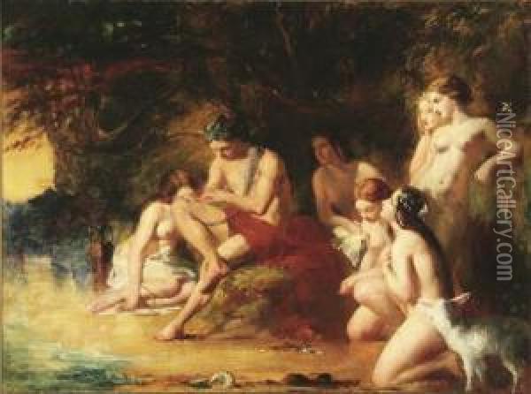 Orpheus And Nymphs Oil Painting - Robert Herdman