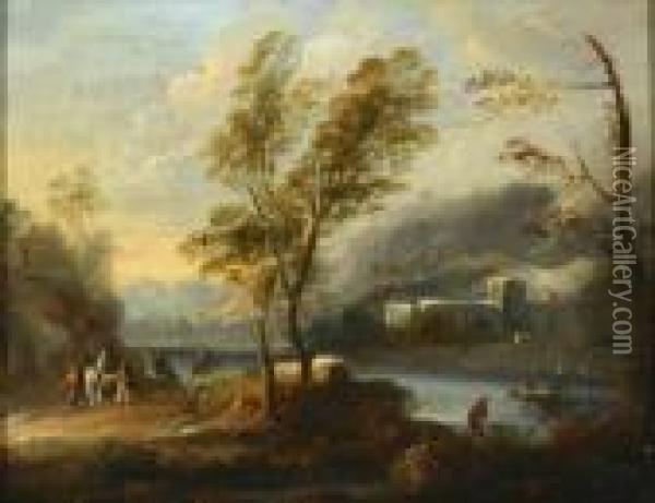 Pastoral Landscapes Oil Painting - Karel Van Breydel (Le Chevalier)