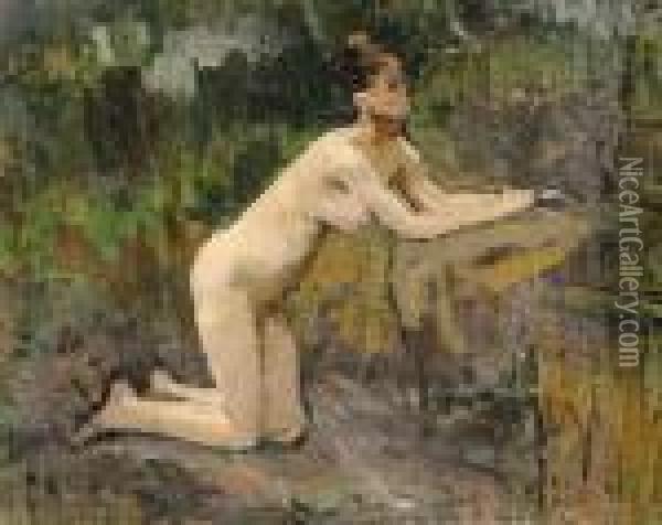 La Baigneuse Oil Painting - Ernest Quost