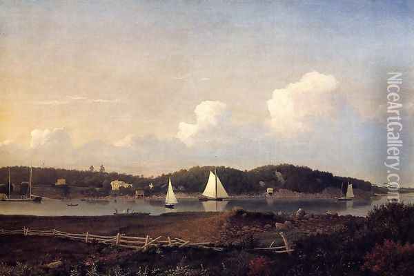 Fresh Water Cove from Dolliver's Neck, Glouster Oil Painting - Fitz Hugh Lane