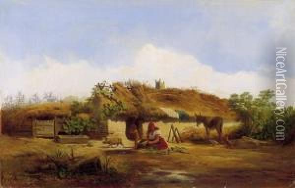 Village Scene Oil Painting - Andras Marko