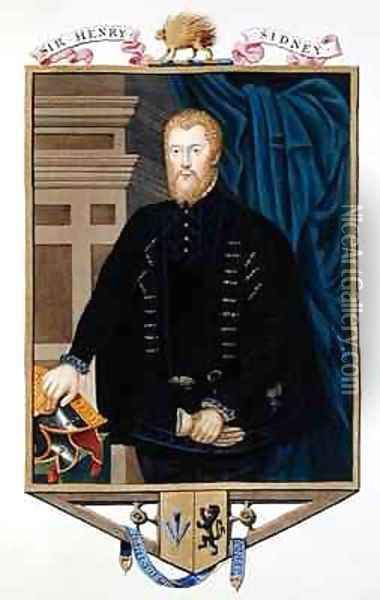 Portrait of Sir Henry Sidney from Memoirs of the Court of Queen Elizabeth Oil Painting - Sarah Countess of Essex