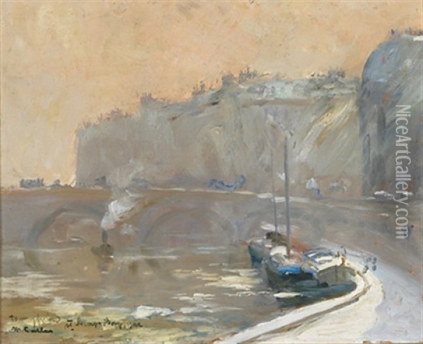 Pont St-michel, Paris Oil Painting - Maurice Galbraith Cullen