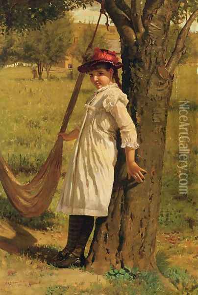 Give Me a Swing? Oil Painting - John George Brown