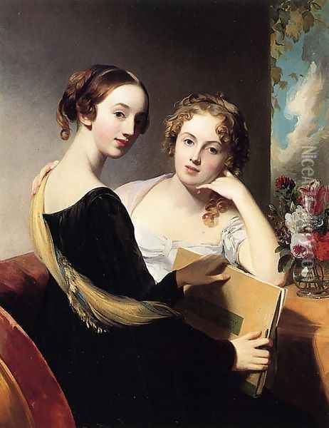 Portrait of Misses Mary and Emily McEuen Oil Painting - Thomas Sully