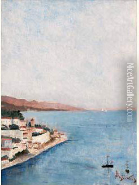Villefranche, Cote D'azur Oil Painting - Aime Stevens
