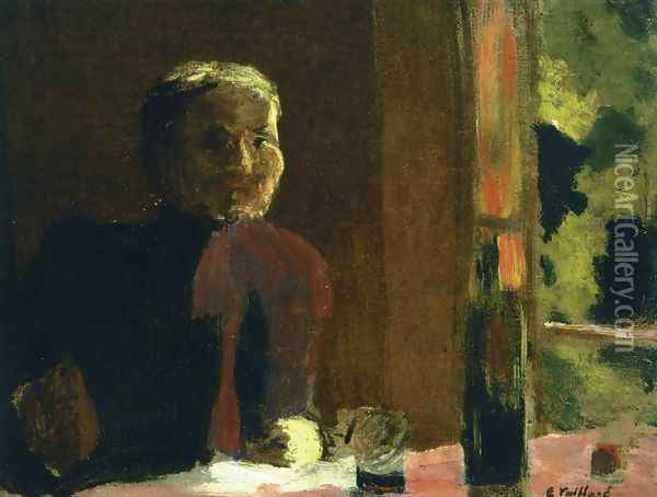 Madame Vuillard at Table Oil Painting - Jean-Edouard Vuillard