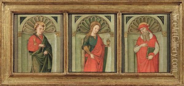 Santo Stefano, Maria Maddalena, San Girolamo Oil Painting - Master Of Marradi
