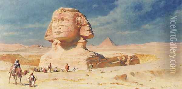 The Sphynx of Giza Oil Painting - Carl Haag