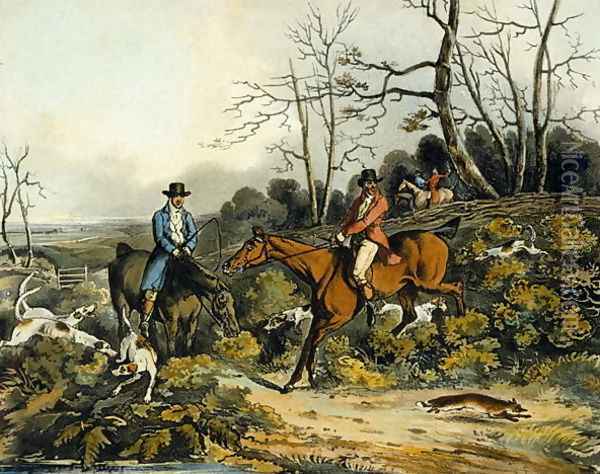 Breaking Cover, from 'Fox Hunting', engraved by Thomas Sutherland Oil Painting - Henry Thomas Alken