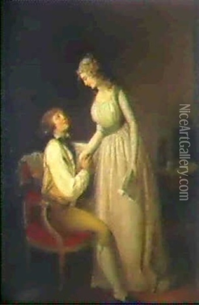 La Lettre D'amour Oil Painting - Louis Leopold Boilly