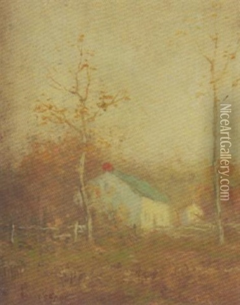 Landschaft Mit Haus Im Morgenlicht Oil Painting - Bruce Crane