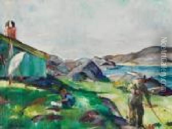 Skjaergard 1923 1923 Oil Painting - Henrik Lund