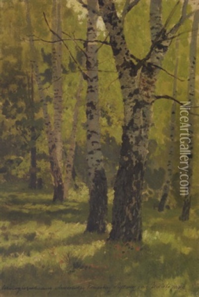 Birch Grove Oil Painting - Isaak Levitan