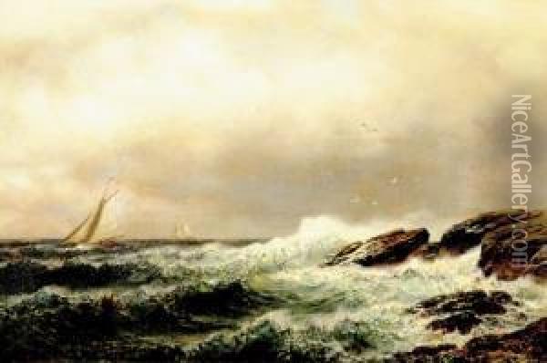Rough Seas Oil Painting - Henry Pember Smith