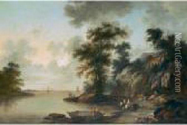 Seelandschaft Oil Painting - Heinrich Wust