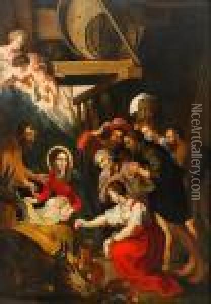 Herdarnas Tillbedjan Oil Painting - Peter Paul Rubens