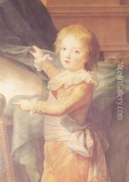 Marie-Antoinette and her Children, detail of Louis-Joseph-Xavier 1781-89 Oil Painting - Elisabeth Vigee-Lebrun