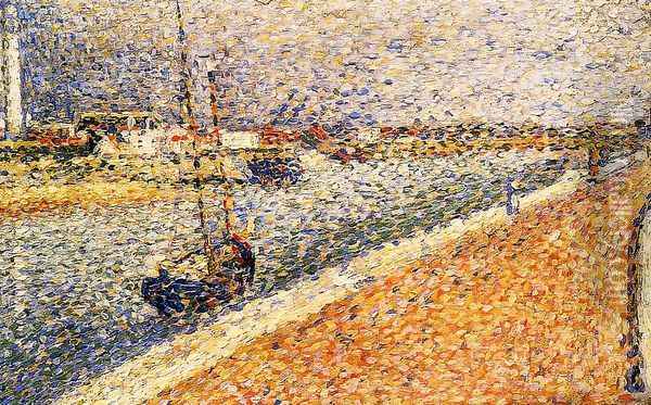 Study for 'The Channel at Grvelines, Petit-Fort-Phillipe Oil Painting - Georges Seurat