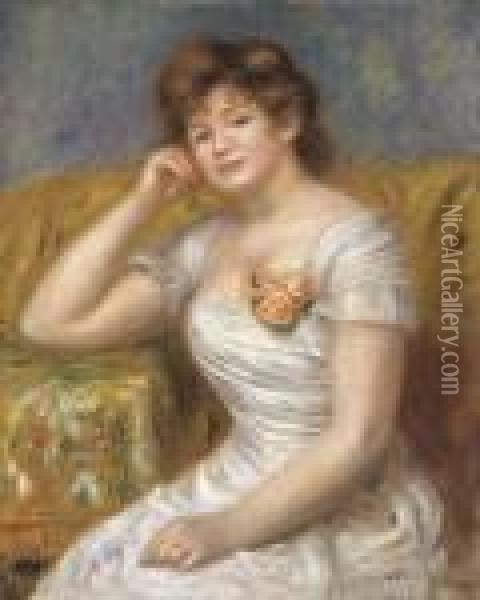 Portrait De Madame Adrien Mithouard Oil Painting - Pierre Auguste Renoir