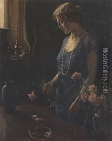 Memories Oil Painting - Charles Courtney Curran