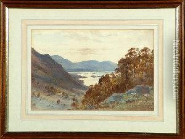 Scottish Loch Scene Oil Painting - Edward Tucker