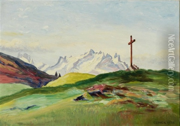 Blick Von Der Hochalp Auf Die Alpsteinkette Oil Painting - Carl August Liner
