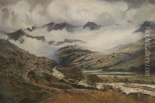 Mist On The Mountains; Drakensberg Oil Painting - Cathcart William Methven