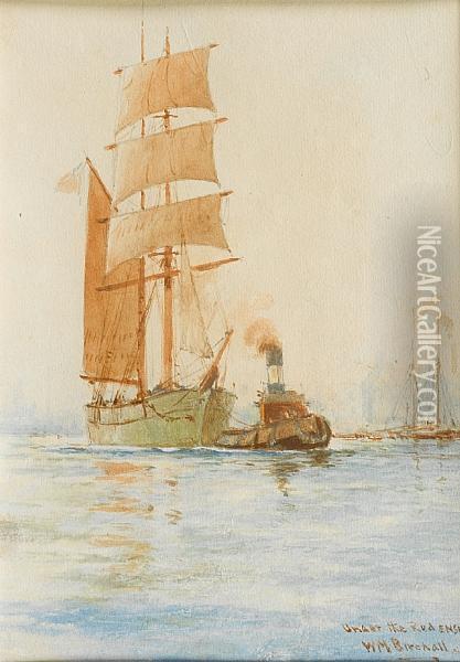 'under The Red Ensign' Oil Painting - William Minshall Birchall