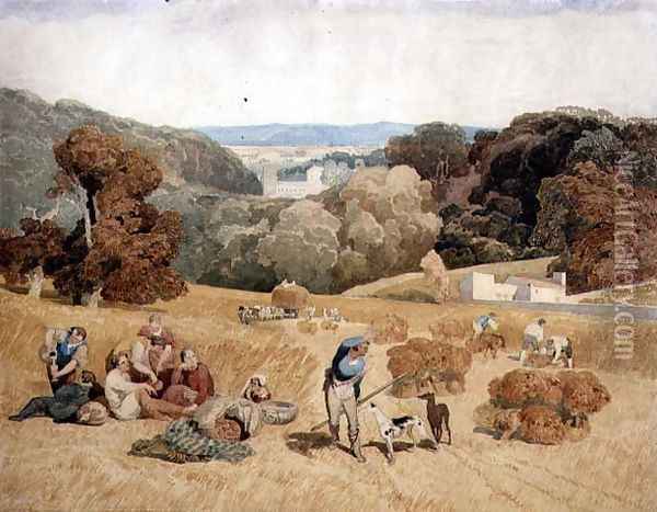 The Harvest Field, 1810 Oil Painting - John Sell Cotman