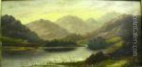Loch Scene Oil Painting - Charles Leslie