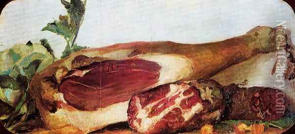 Prosciutto Oil Painting - Giovanni Segantini