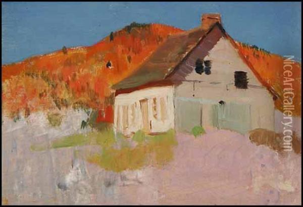 Autumn, Baie-saint-paul Oil Painting - Clarence Alphonse Gagnon