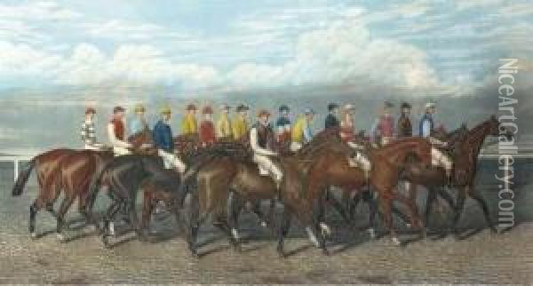 Gentleman Riders Oil Painting - George Veal