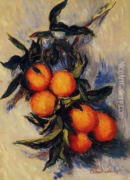 Orange Branch Bearing Fruit Oil Painting - Claude Oscar Monet