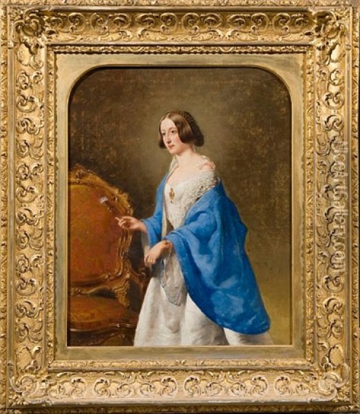 Portrait Of Elizabeth Rosenburg Of Bath Oil Painting - William Duffield