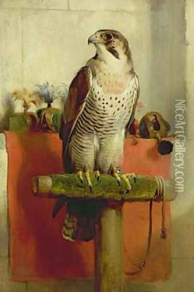 Falcon Oil Painting - Sir Edwin Henry Landseer