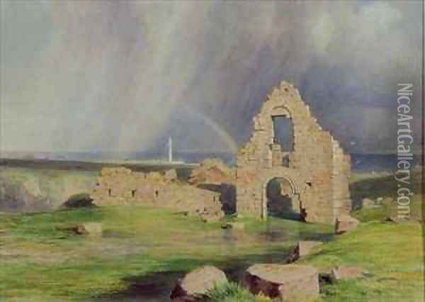 Upper Boddam Castle Oil Painting - James William Giles