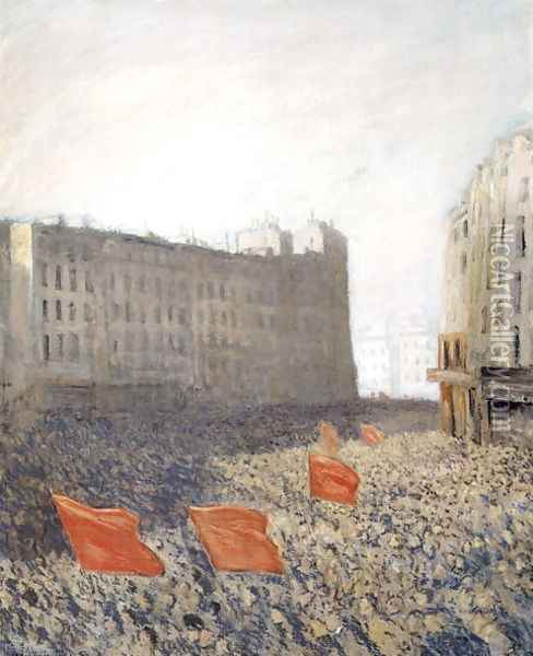 The Demonstration, 1905 Oil Painting - Theophile Alexandre Steinlen