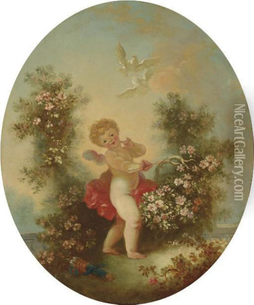 Cupidon Dans Un Paysage Oil Painting - Jean-Honore Fragonard
