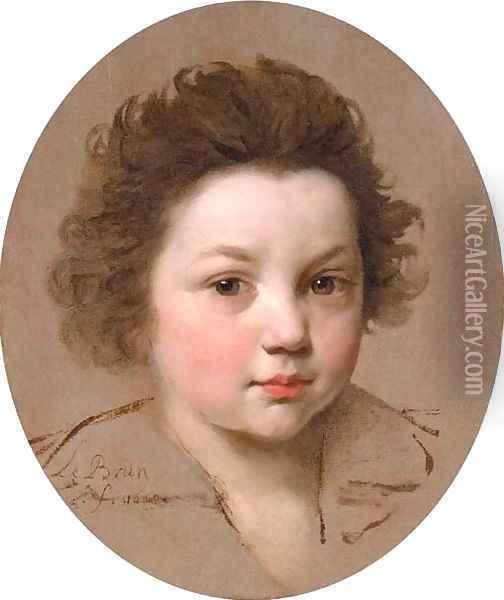 Head of a boy Oil Painting - Charles Le Brun