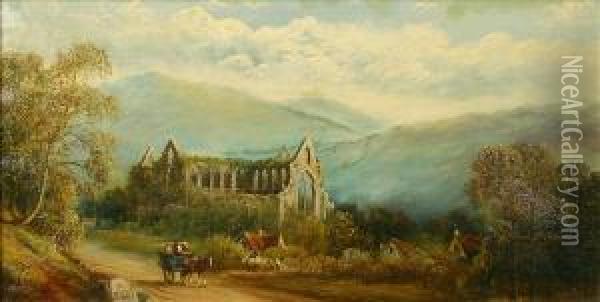 Tintern Abbey Oil Painting - Henry Harris